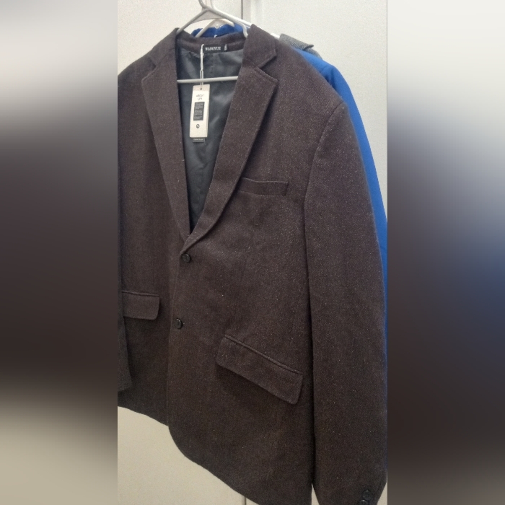 WangYue Brown Wool Blazer/Suit Jacket